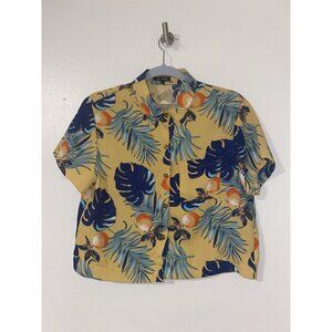 Michel Shirt Women Hawaiian Print Size Small
